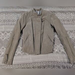 Free People Faux Vegan Leather Motto Style Jacket Size 0